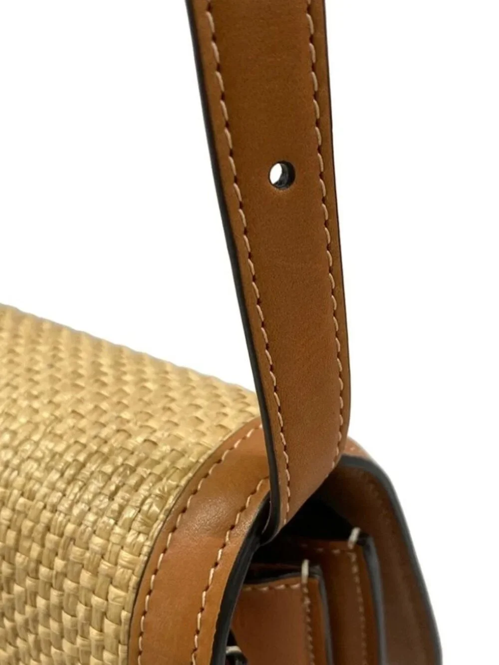 CELINE Classic Medium 189172CBS.02NT Natural Tan Raffia Calf Shoulder Bag